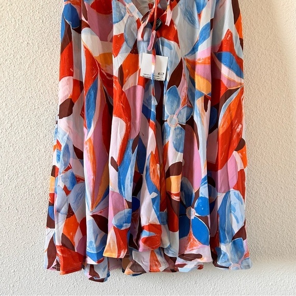 Forever 21 Women Small Dress Tunic NWT Artsy Floral Boho Shift Relax - Picture 6 of 9